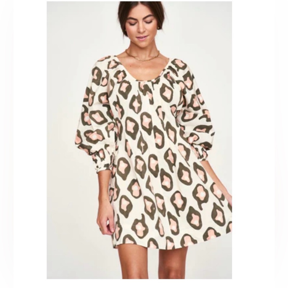 Mirth mini Dress with Pink/Black Pattern